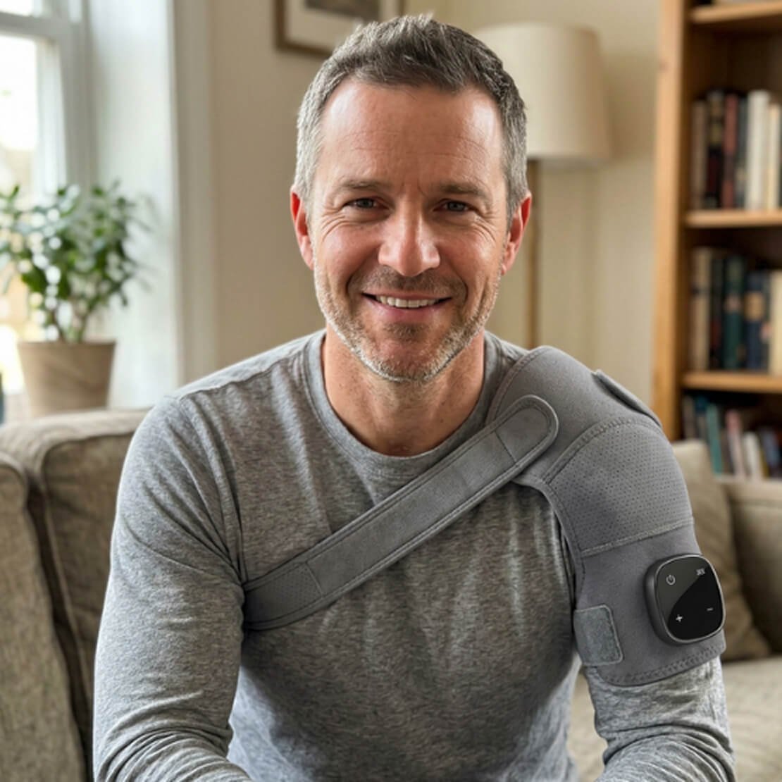 Man wearing the Vital Shoulder Massager
